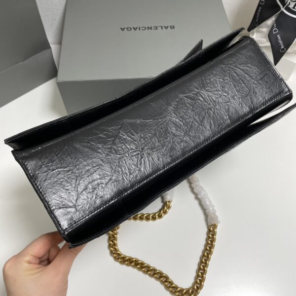 Balenciaga Medium Crush Chain Bag - Black/Gold - Image 2