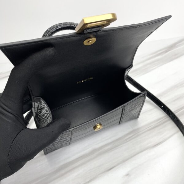 Balenciaga Hourglass Small Bag (Golden Buckle) - Black - Image 2