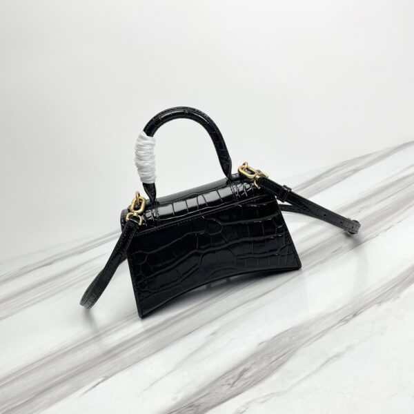 Balenciaga Hourglass Small Bag (Golden Buckle) - Black - Image 3