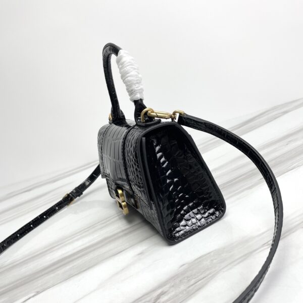 Balenciaga Hourglass Small Bag (Golden Buckle) - Black - Image 4