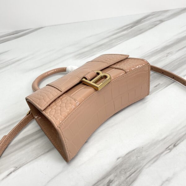 Balenciaga Hourglass Small Bag (Golden Buckle) - Cramel - Image 3