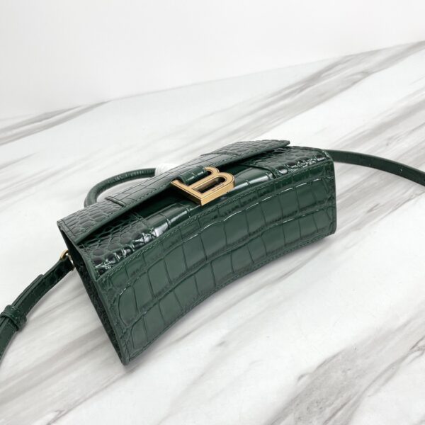 Balenciaga Hourglass Small Bag (Golden Buckle) - Green - Image 5