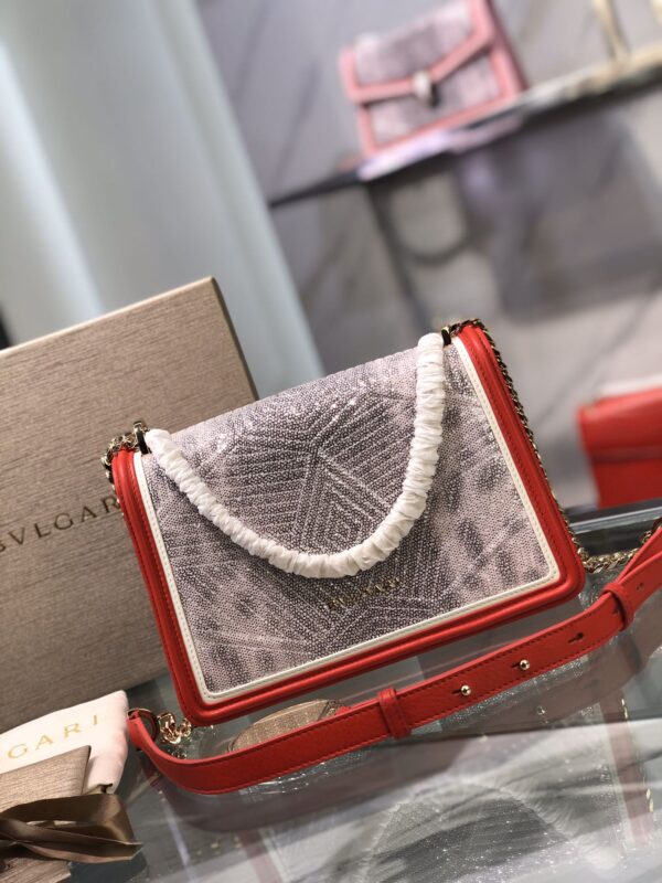 Bulgari Valentine Cocktail Party Handbag - Red - Image 4