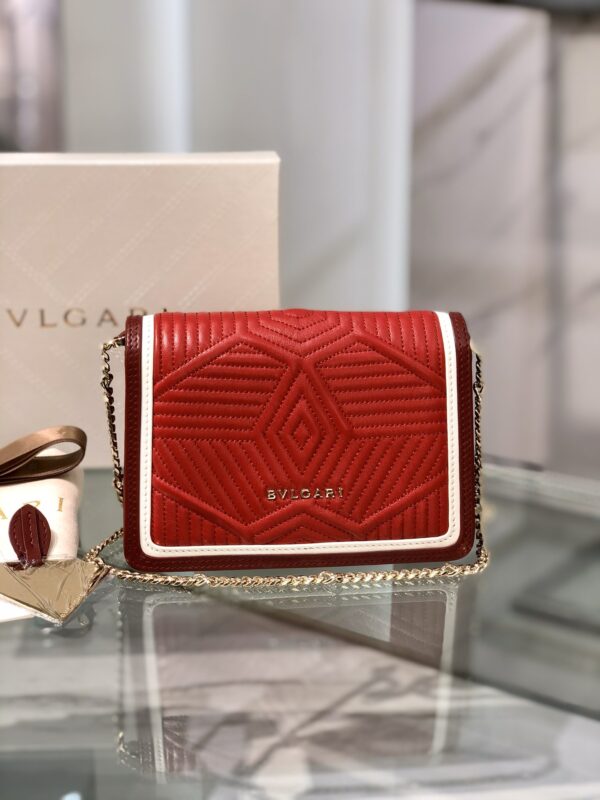 Bulgari Serpenti Forever Snake-Shaped Handbag - Red - Image 4