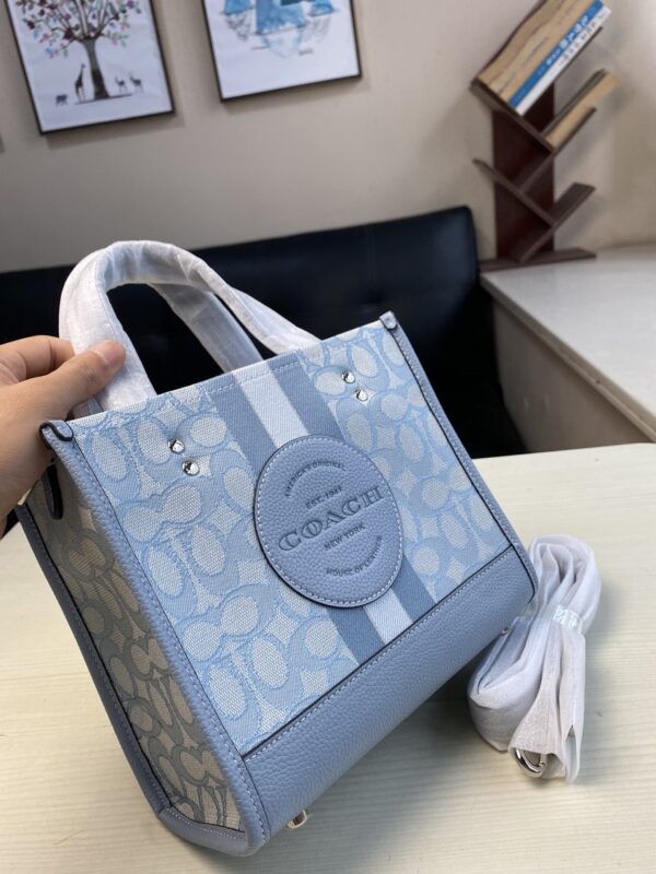 Coach Dempsey Vertical Small Tote Shopping Bag - Blue - Image 2