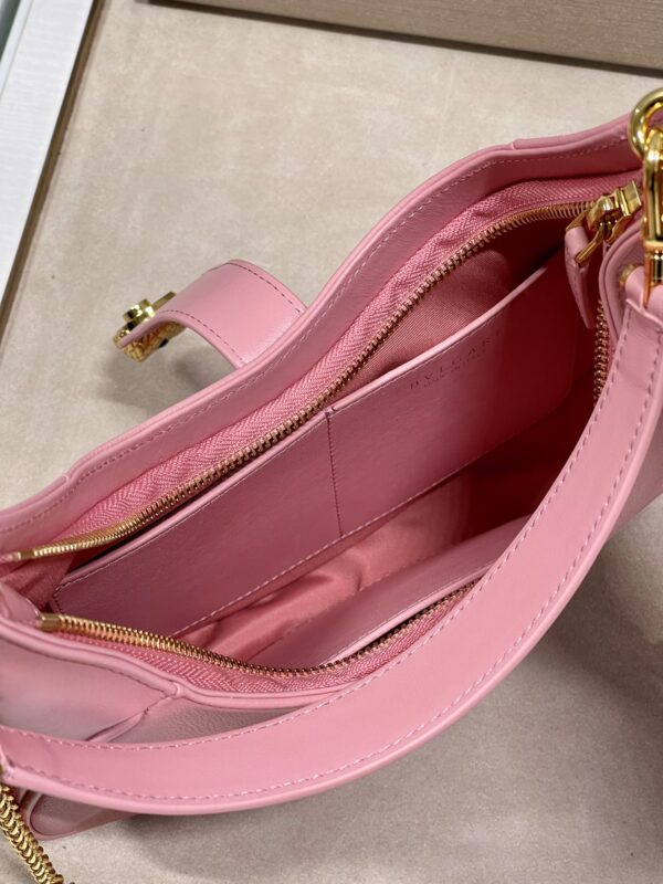 Bulgari Serpenti Ellipse Series Large Crossbody Bag - Pink - Image 3