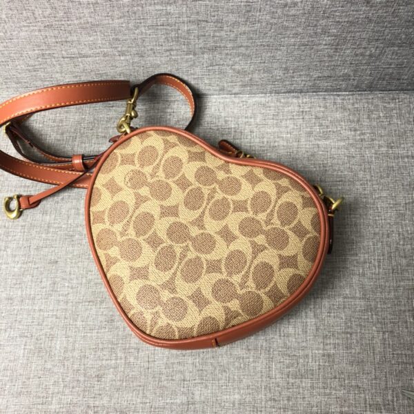 Coach Heart Shape Crossbody Bag - Khaki - Image 2