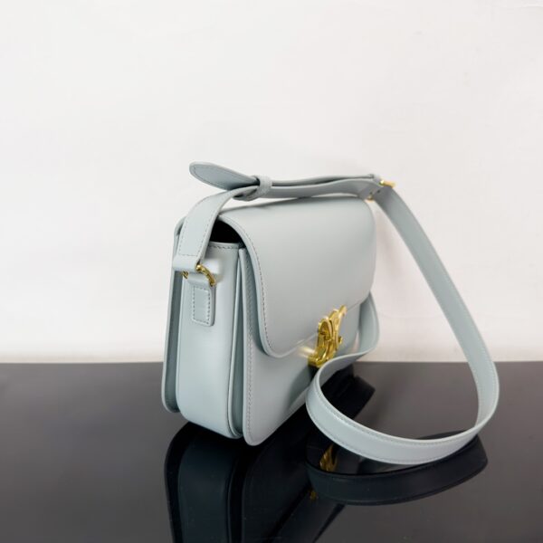 Celine Teen Triomphe Calfskin Handbag - White - Image 5