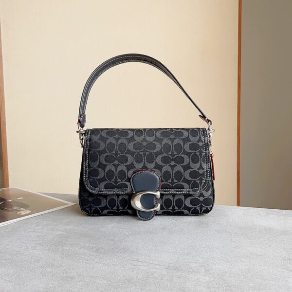 Coach Denim Soft Tabby Swinger Dionysus Bag - Black - Image 4