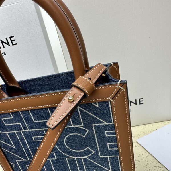 Celine Cabas Triomphe Mini Vertical Handbag - Blue - Image 2