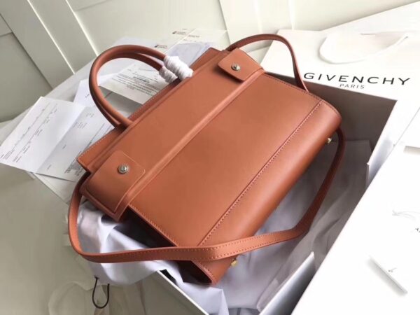 Givenchy Horizon Plain Smooth Leather Handbag - Brown - Image 2