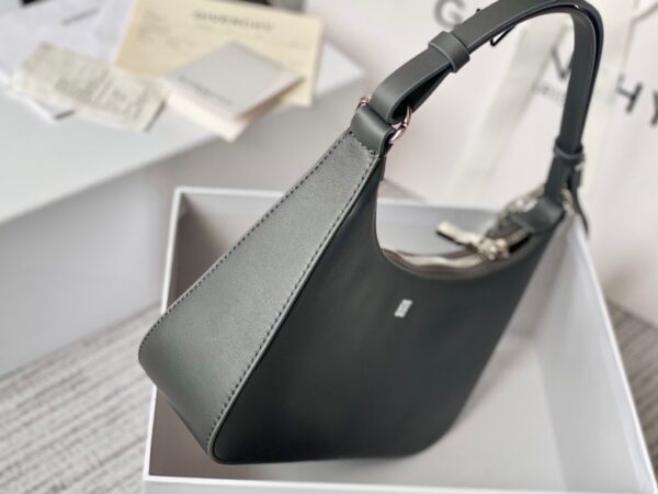 Givenchy Moon Cut Small Armpit Bag - Dark Gray - Image 3