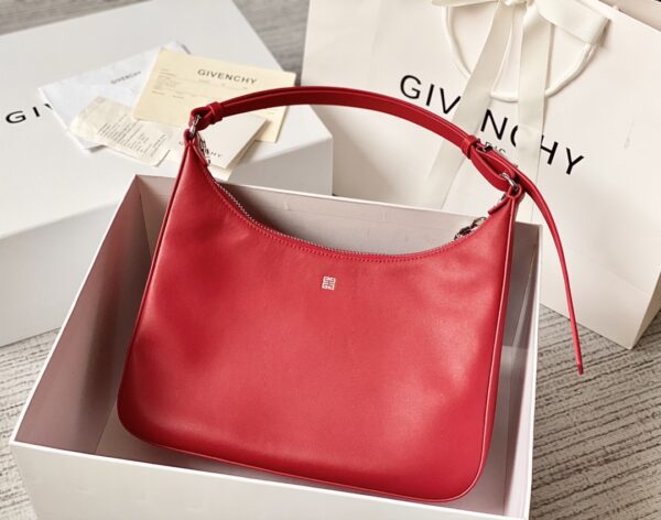 Givenchy Moon Cut Large Armpit Bag - Red - Image 2