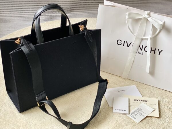 Givenchy Mini G Canvas Large Tote Bag - Black - Image 5