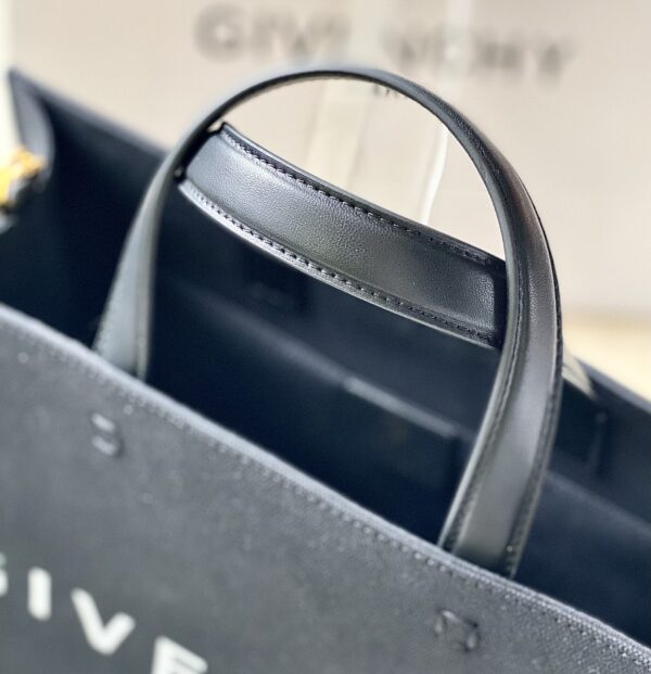 Givenchy Mini G Canvas Large Tote Bag - Black - Image 3