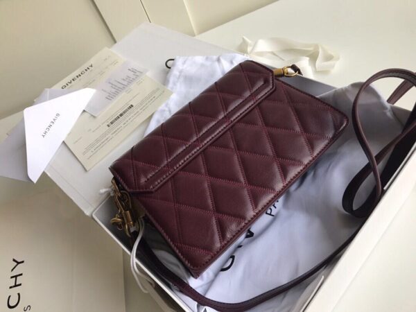 Givenchy Gv3 Diamond Series Small Handbag - Maroon - Image 3