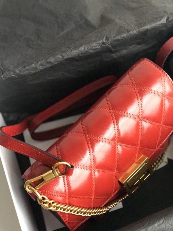 Givenchy Gv3 Diamond Series Small Handbag - Red - Image 3