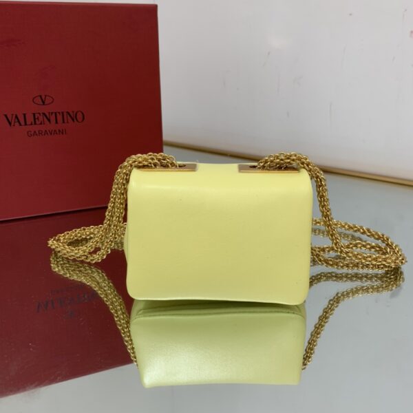 Valentino Garavani One Stud Soft Mini Chain Handbag - Yellow - Image 5