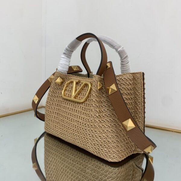 Valentino Raffia Small Bag - Brown - Image 3