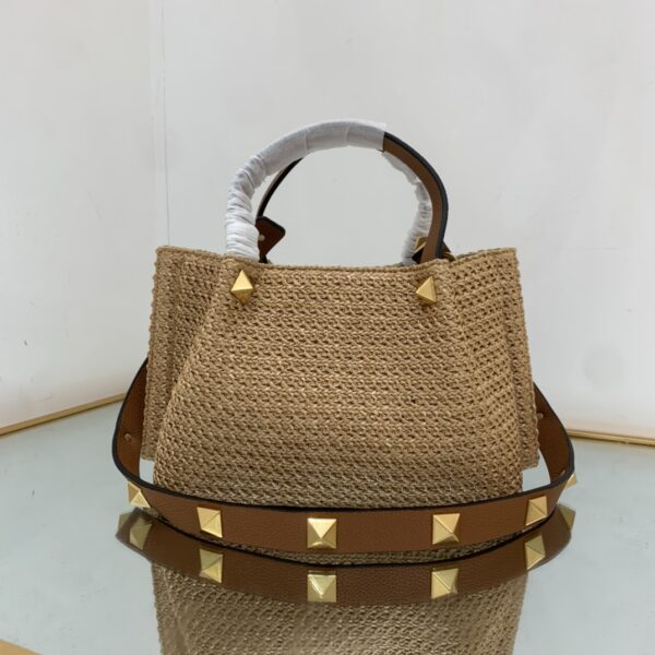 Valentino Raffia Small Bag - Brown - Image 5