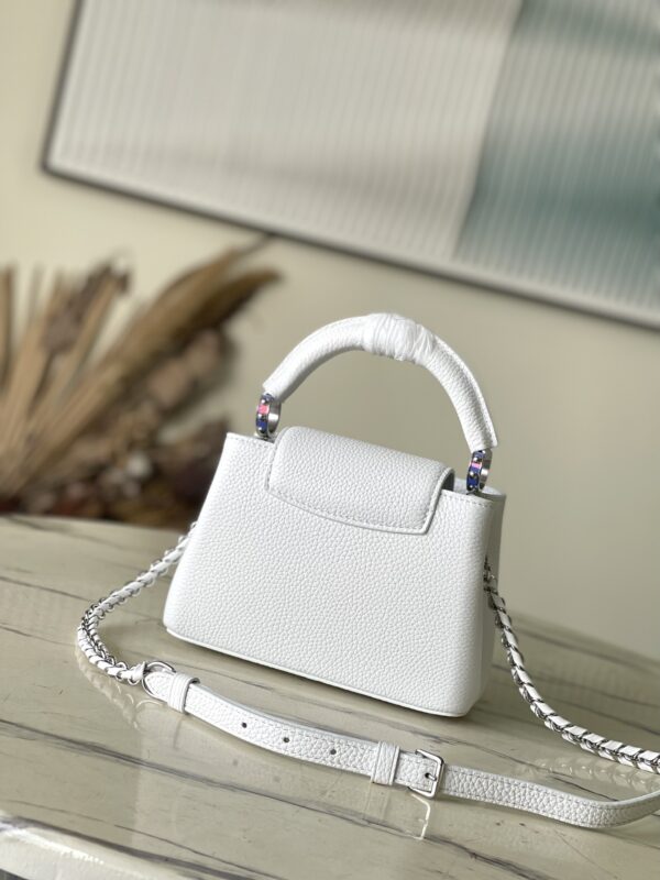 Louis Vuitton Capucines Mini Handbag - White - Image 4